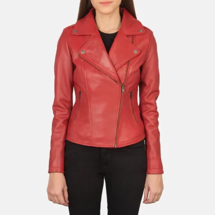 Red Leather Biker Jackets