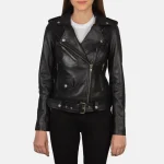 Stylish Women Leather Biker Jacket