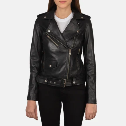 Stylish Women Leather Biker Jacket