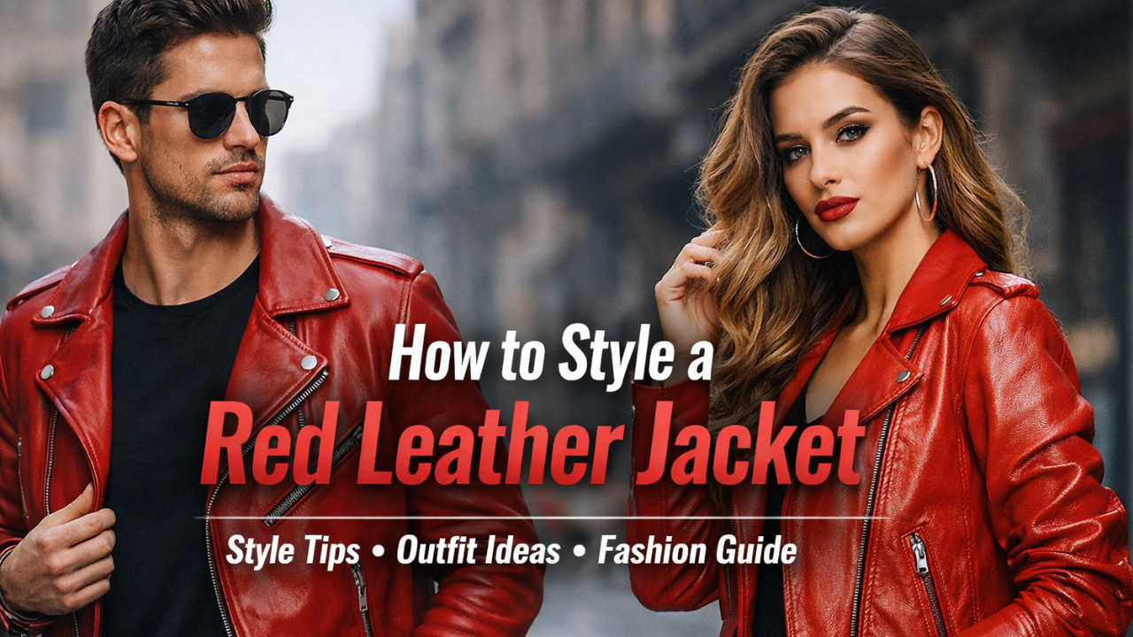 How to Style a Red Leather Jacket