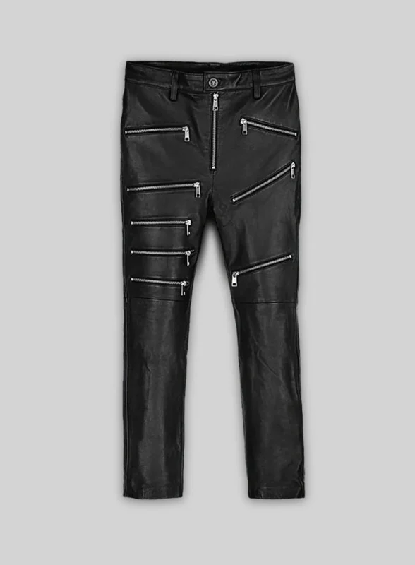 Leather Zipper Jeans – Style