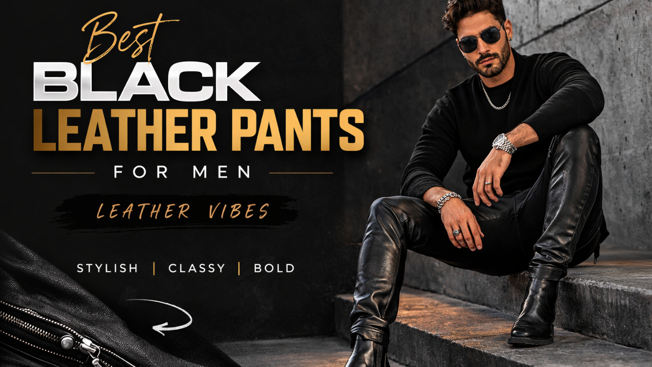 Best black leather pants for men