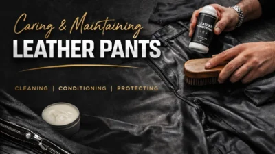 Cleaning and conditioning black leather pants