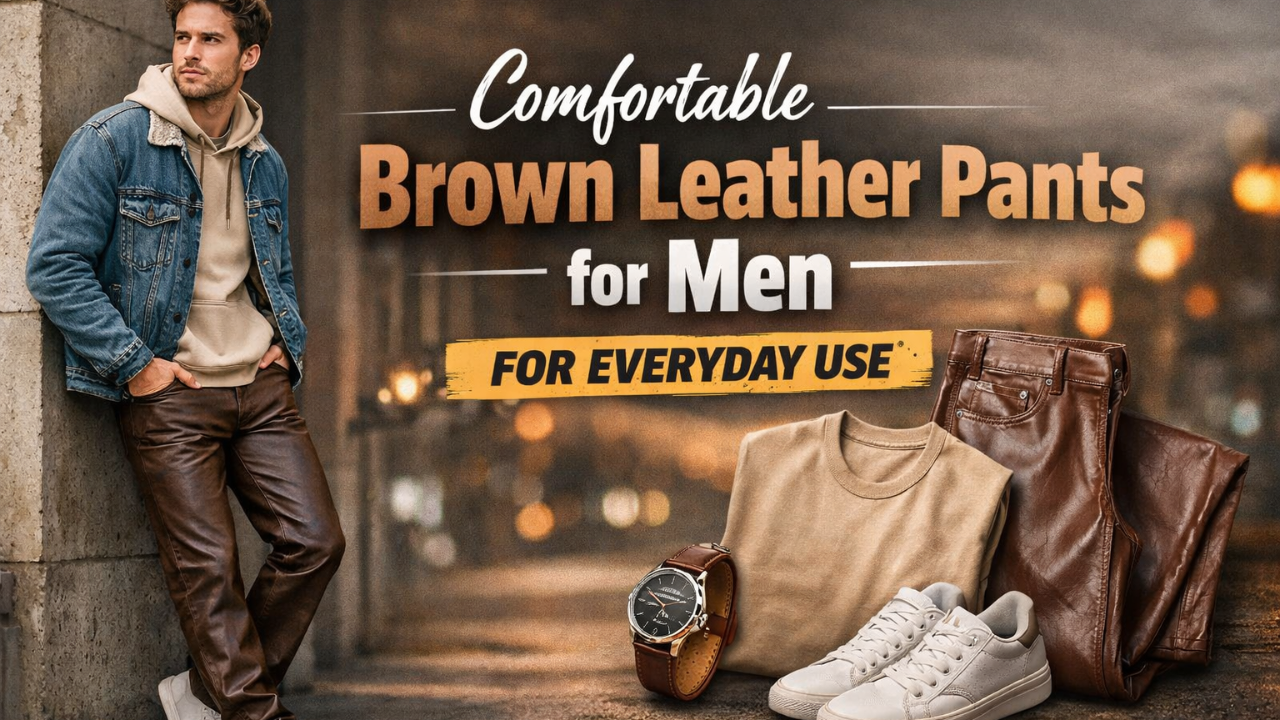 Comfortable Brown Leather Pants for Men for Everyday Use