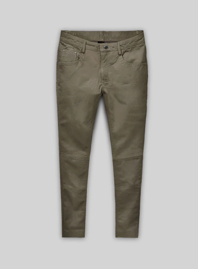 Croma Gray Washed and Wax Leather Pants – Jeans Style