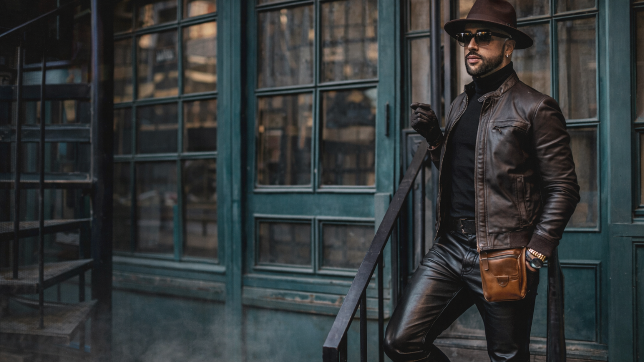 stylish pant leather