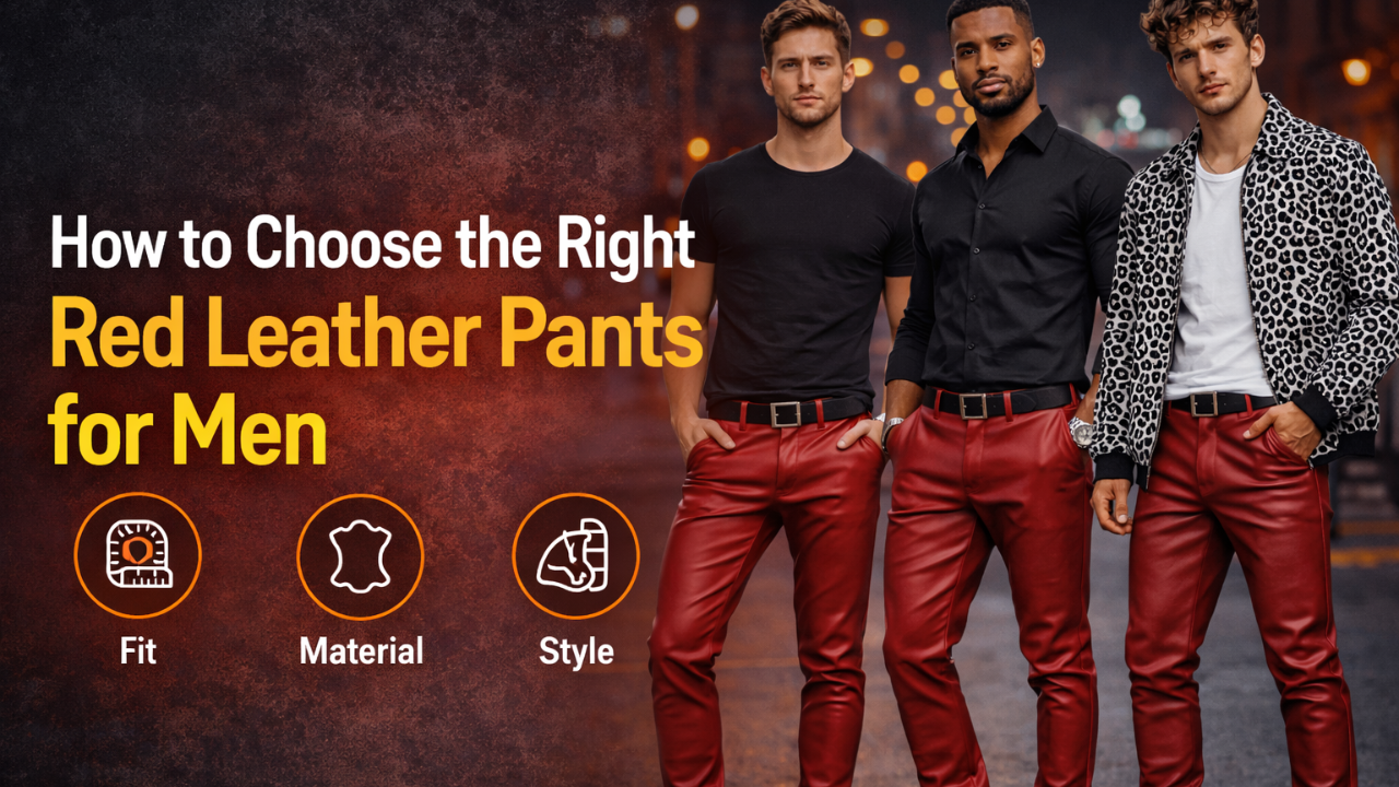 How to Choose the Right Red Leather Pants for Men 