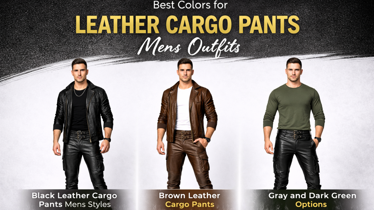 Leather Cargo Pants Men's Style