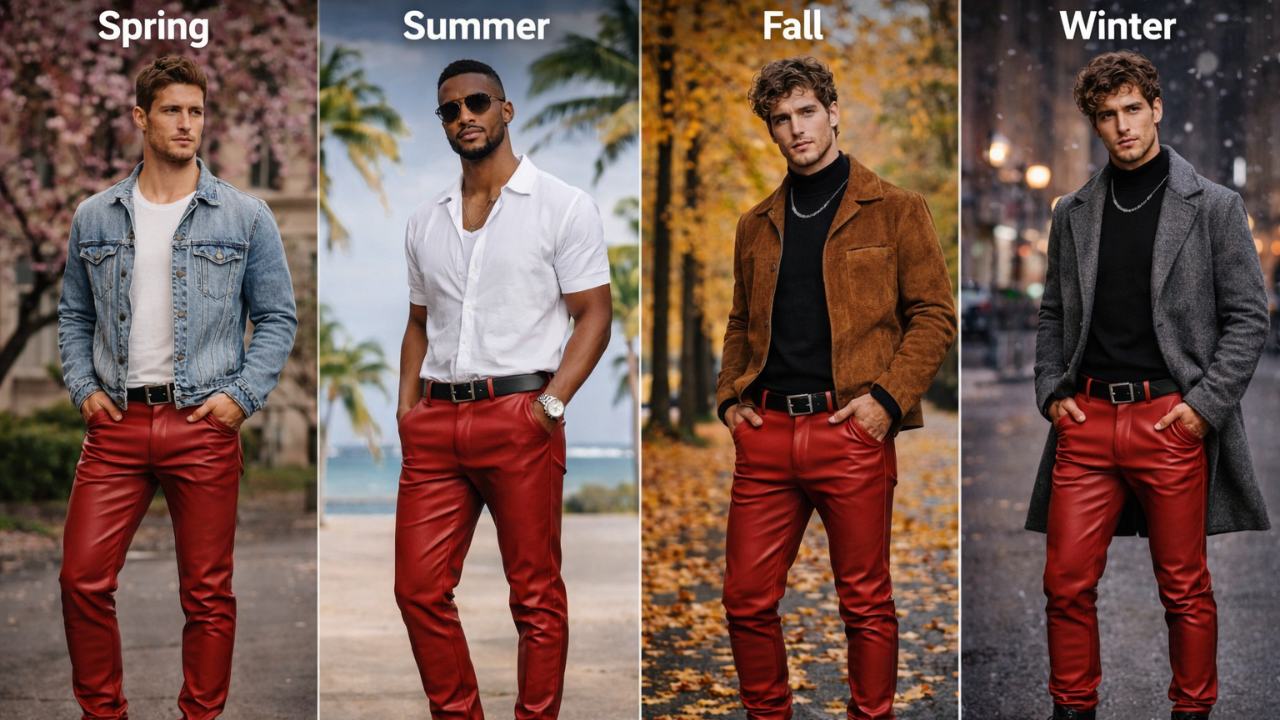 Seasonal Styling Tips for Red Leather Pants 