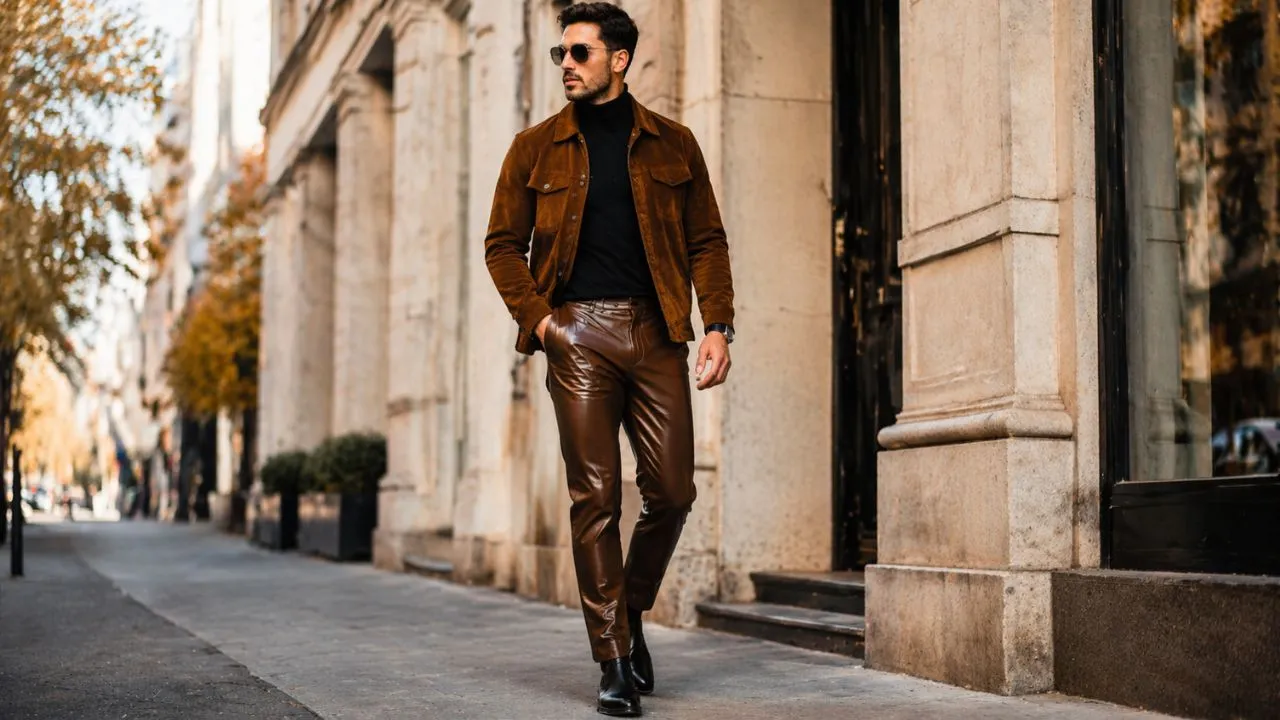 Rise of Brown Mens Leather Pants in Fashion