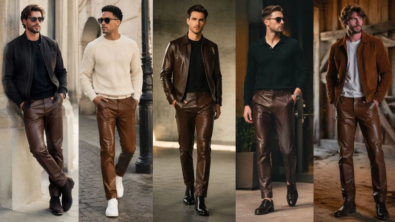 Top 5 Brown Leather Pants for Men Styles & Where to Buy