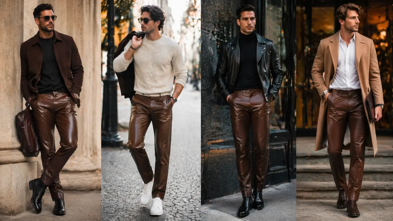 Styling Tips for Brown Leather Pants for Men