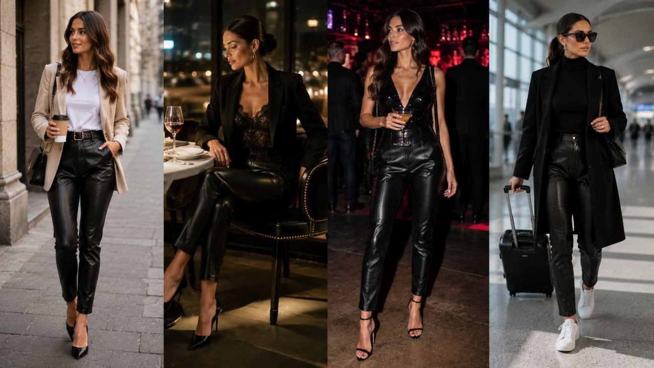 Best Occasions to Wear Black Leather Pants for Women 