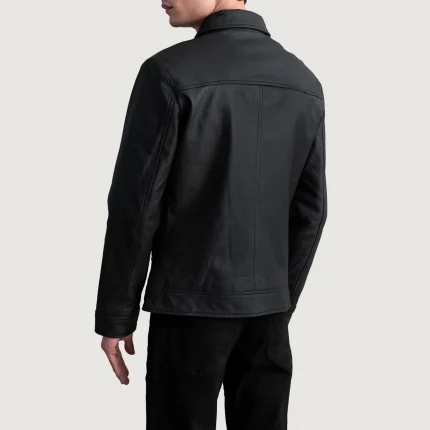 Designer Leather Jackets Mens bake side