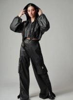 Black Real Leather Skinny Pants for WomenBlack Real Leather Skinny Pants for Women