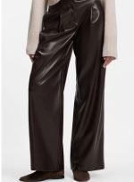 Brown Skinny Leather Jeans Women