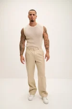 Calfskin Leather Trousers for Men