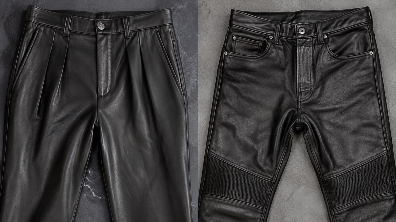 Difference between leather pants and leather jeans 