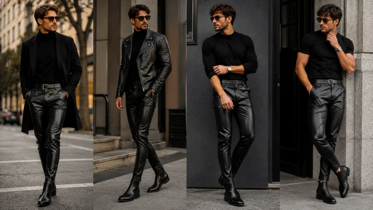 Different boots to wear with leather pants