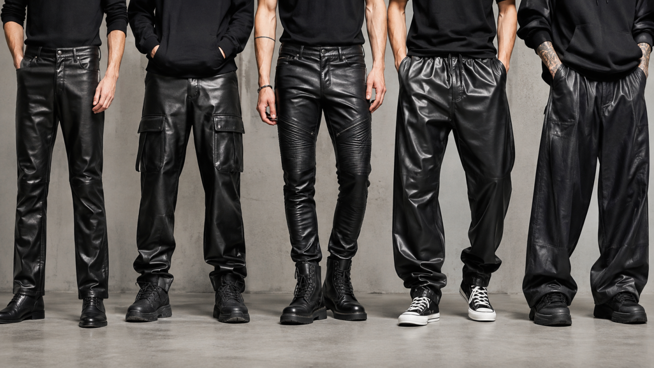 Men's leather pants styles and fits