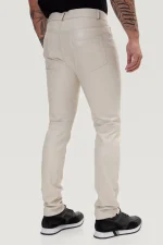 Real Genuine Leather Chino Pants Men back side