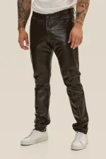 Tan Genuine Leather Pants for Men