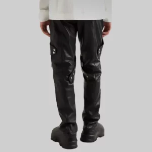 mens leather slacks