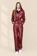 women Straight-fit leather trousers
