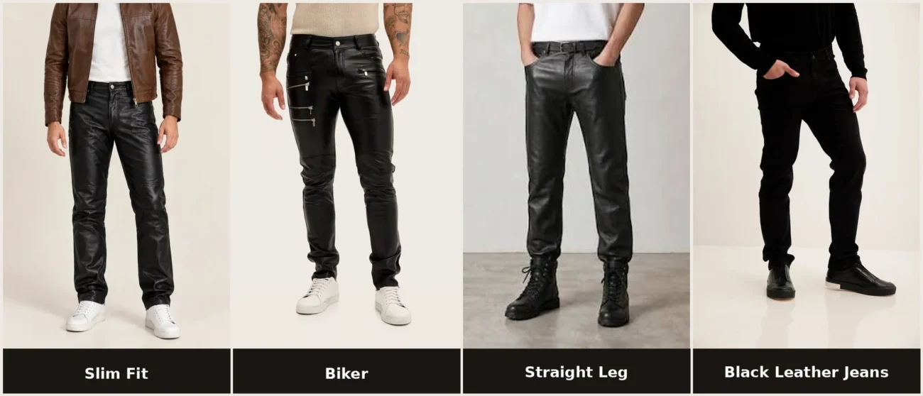 Black Leather Pants for Men  Real Leather