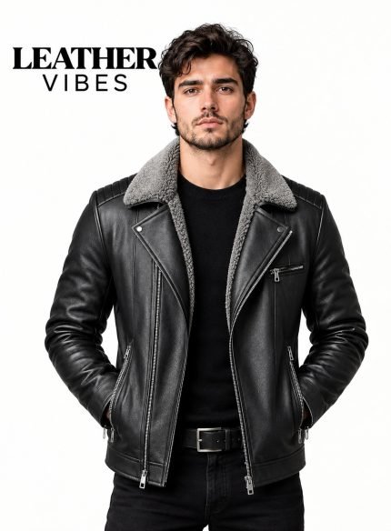 Fur Leather Jackets for Men