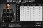 Fur Leather Jackets for Men size chart