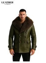 Fur Lined Leather Jacket for Men