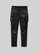 Leather Utility Cargo Pants-Men's