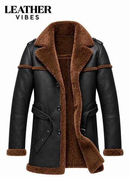 Leather and Fur Jacket for Men