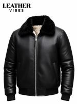 Leather and Fur Jacket for Men front