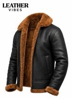 Men's Shearling Jacket Black