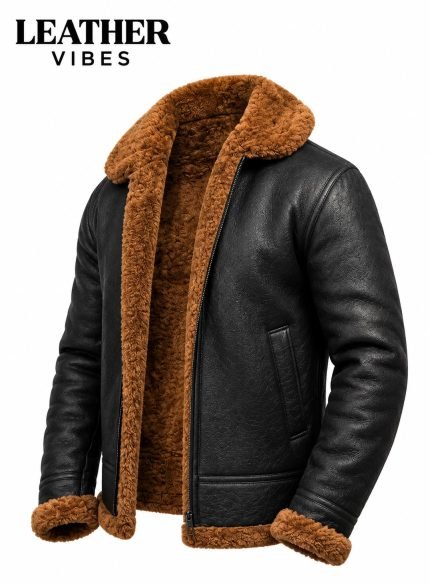 Men's Shearling Jacket Black