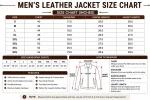 Men's Shearling Jacket Black size chart