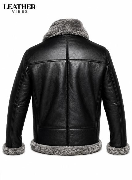 Men's Shearling Jacket back side