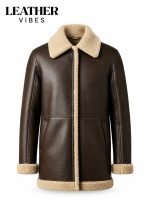 Shearling Coats for Men Brown