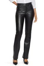 Women's Black Faux Leather Pants