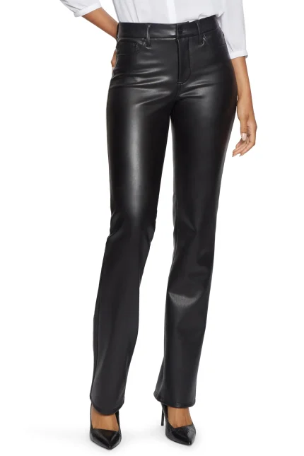 Women's Black Faux Leather Pants