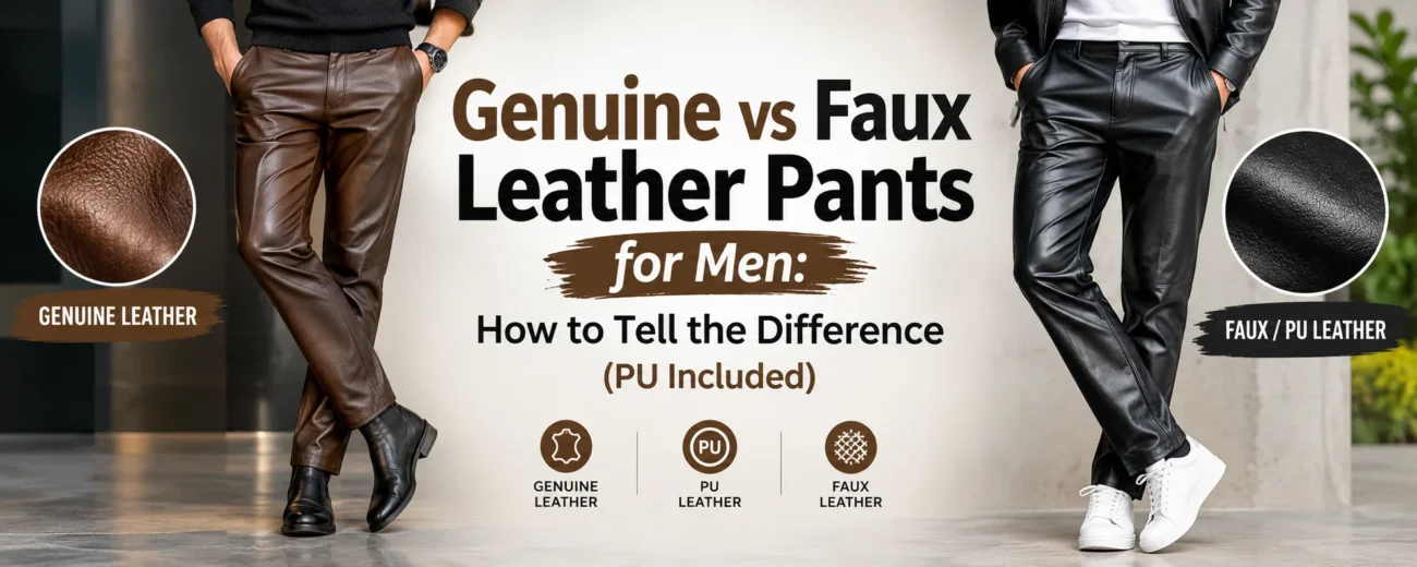 Genuine vs Faux Leather Pants for Men How to Tell the Difference (PU Included)
