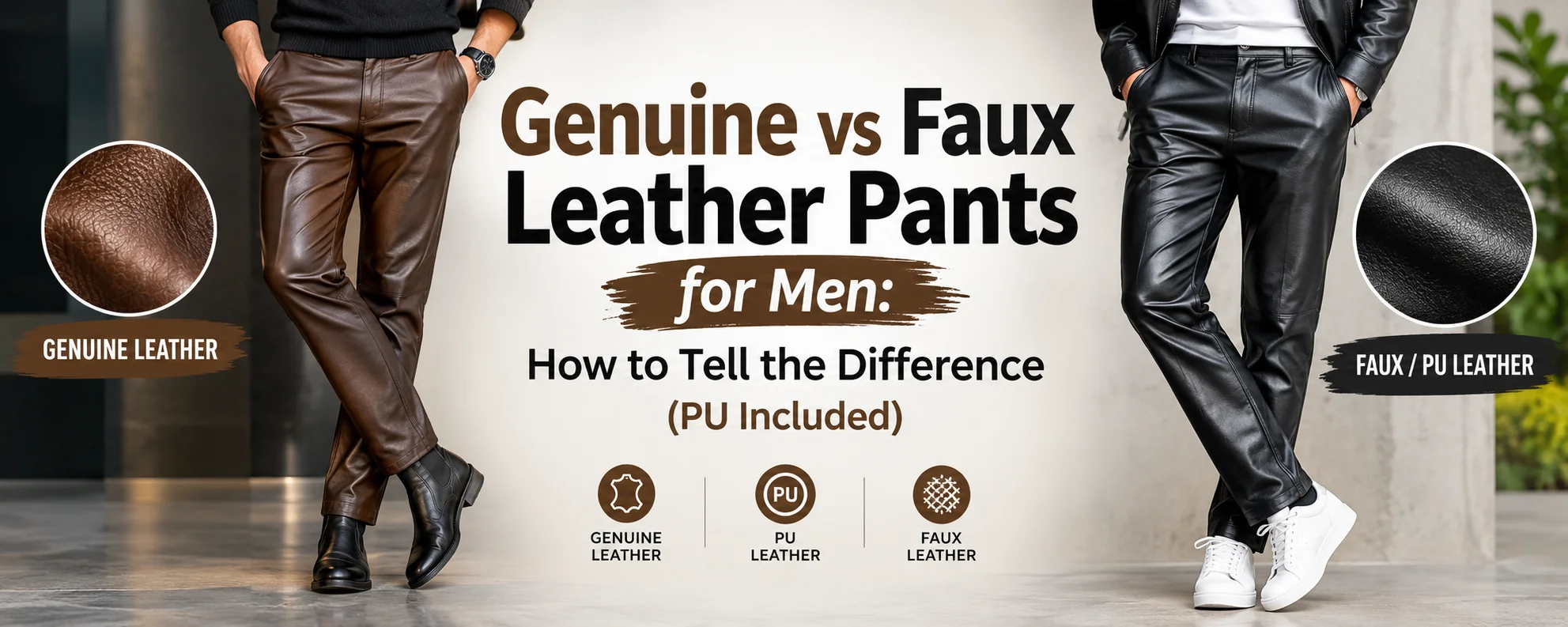 Genuine vs Faux Leather Pants for Men How to Tell the Difference (PU Included)