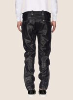 Letherix Men's Skinny Black Leather Pants back side