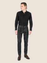 Straight To Hell Narrow Eddie Slim Fit Leather Pants