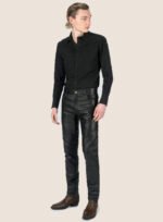 Straight To Hell Narrow Eddie Slim Fit Leather Pants side